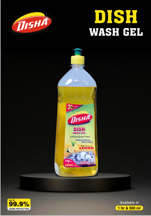SparkleDrop – Ultra-Clean Dish Wash Gel with Lemon Power